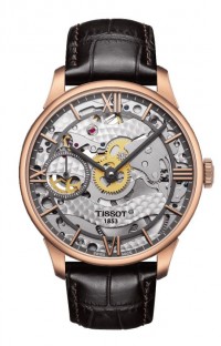 Tissot Chemin Des Tourelles Squelette with Brown Leather Strap T0994053641800