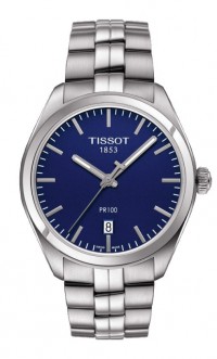 Tissot PR 100 Men's Quartz Blue Dial with Stainless Steel Bracelet T1014101104100