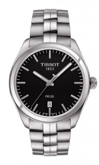 Tissot PR 100 Men's Quartz Black Dial with Stainless Steel Bracelet T1014101105100