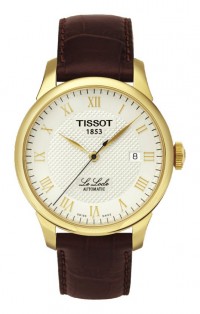 Tissot Le Locle Men's Automatic Ivory Dial Watch with Brown Leather Strap T41541373