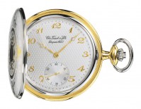 Tissot Savonnette Men's Mechanical Pocket Watch with Silver Dial and Chain T83845082
