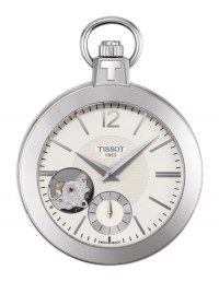 Tissot Pocket 1920 Men's Mechanical Pocket Watch with Ivory Dial and Chain T8534051926700
