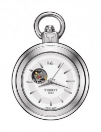 Tissot Pendant Men's Mechanical Silver Dial Watch with Black Leather T8542051903701