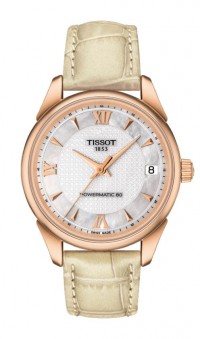 Tissot Vintage Women's Quartz White MOP Dial with White Leather Strap T9202077611800