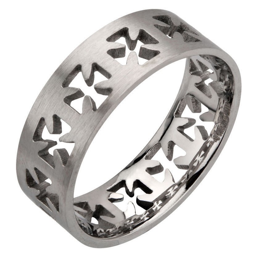 Steel cut. Кольцо с крестом. Кольцо крест Марены